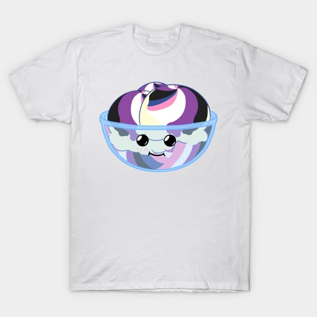 Gender fluid ice cream pride T-Shirt by Eren